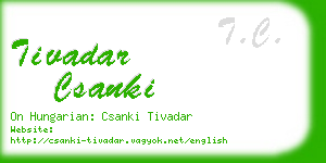 tivadar csanki business card